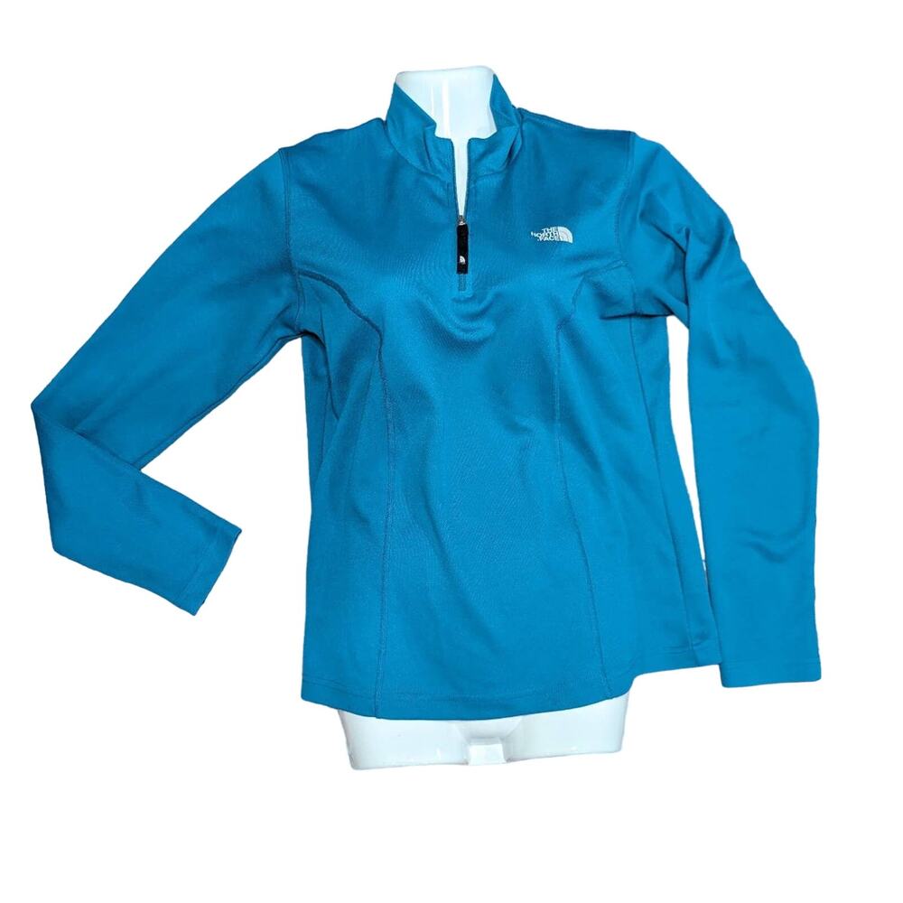 North Face Flight Series Teal 1/4 Zip Pullover Size L